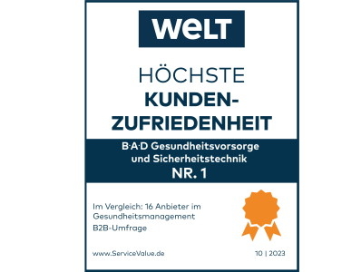 Siegel WELT "Höchste Kundenzufriedenheit"