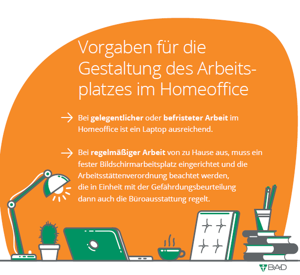 Vorgaben für die Gestaltung des Arbeitsplatzes im Homeoffice