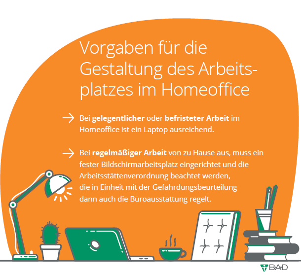 Vorgaben für die Gestaltung des Arbeitsplatzes im Homeoffice